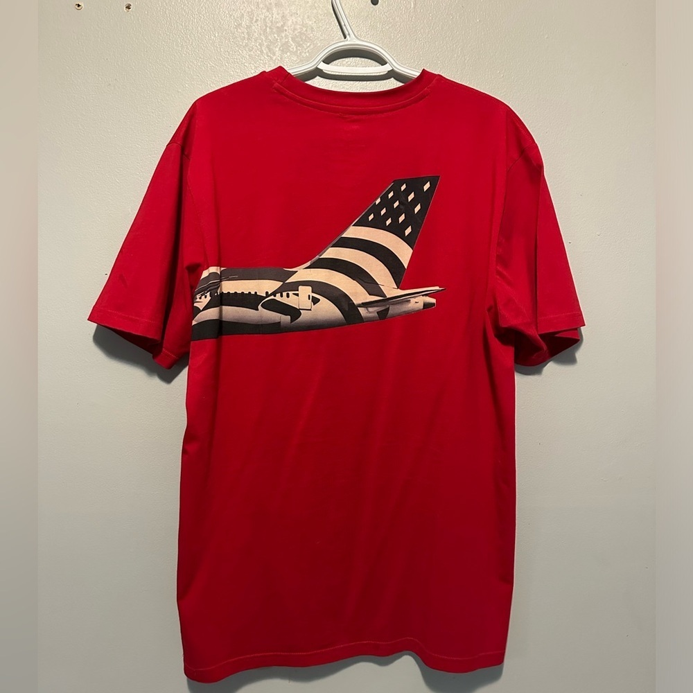 Paper Planes Red Graphic Men's Shirt size XL